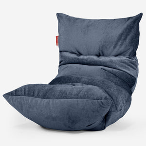 Pouf Relax Eva - Chenille Bleu Marine