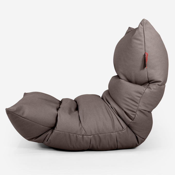 Pouf Relax Eva - Cuir Végan Chocolat 02