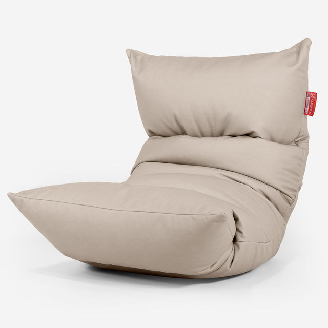 Pouf Relax Eva - Cuir Végan Ivoire 01
