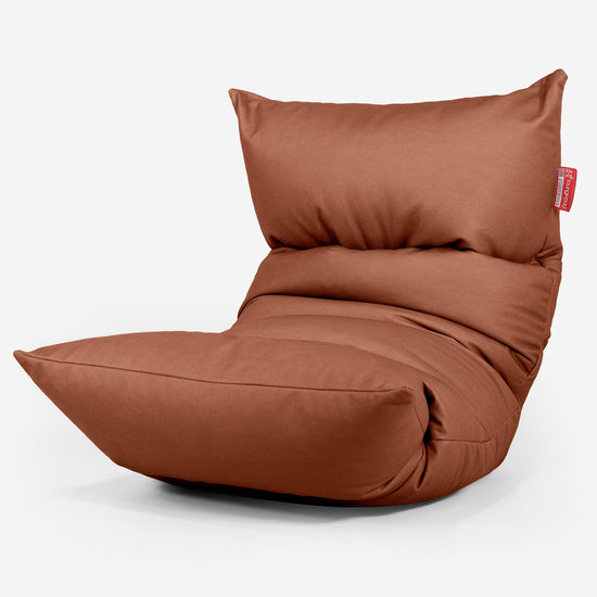 Pouf Relax Eva - Cuir Végan Marron 01