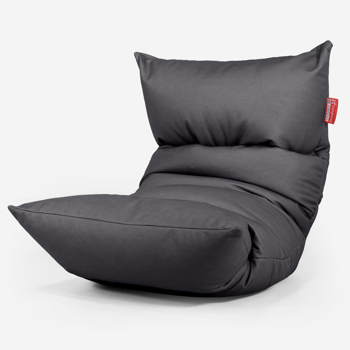 Pouf Relax Eva - Cuir Végan Noir 01