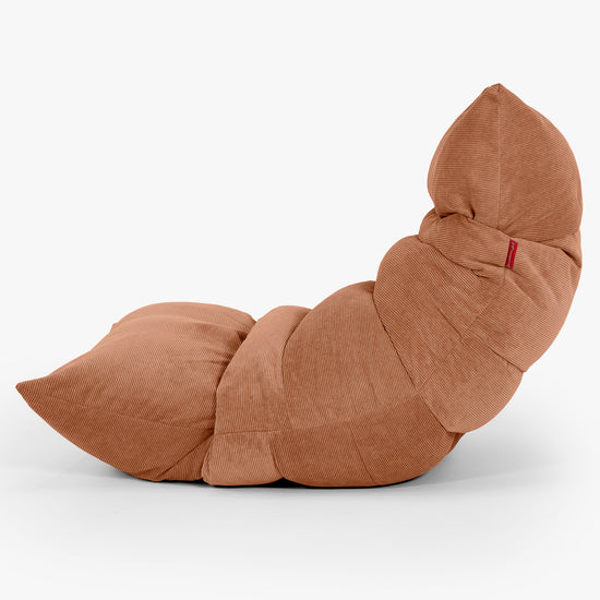 Pouf Relax Eva - Velours Côtelé Fin Ambre 02