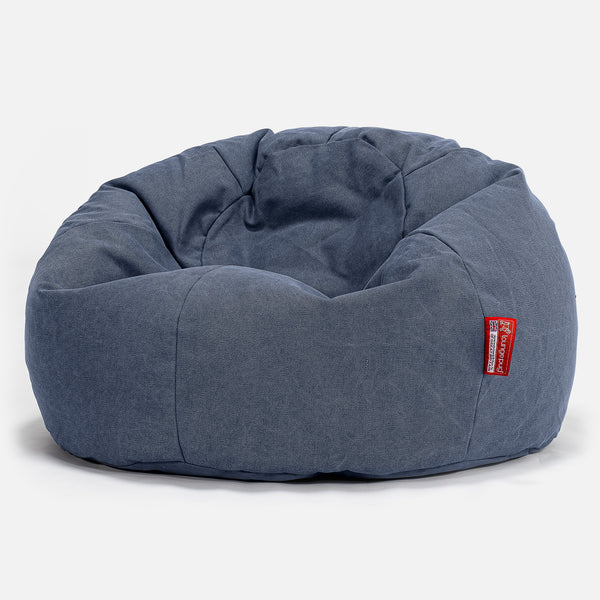 Pouf Poire Classique - Stonewashed Bleu Marine 01