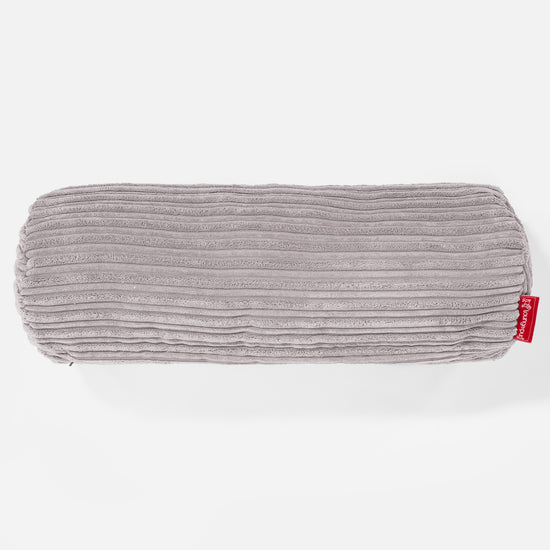 Housse de Traversin 20 x 55cm - Côtelé Gris Argent 02