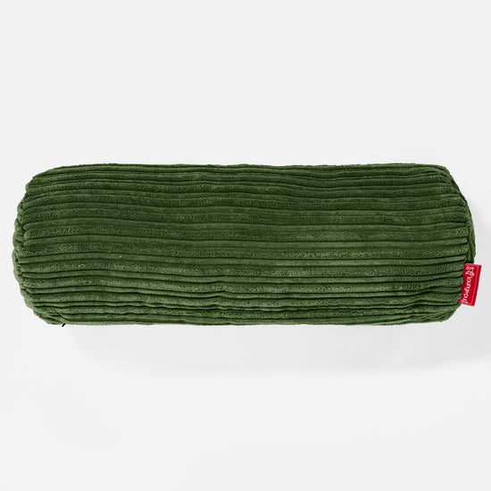 Housse de Traversin 20 x 55cm - Côtelé Vert Forêt 02