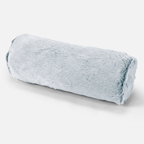 Traversin 20 x 55cm - Fausse Fourrure Lapin Bleu Pastel 01