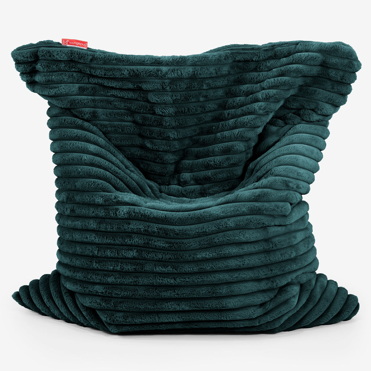 Le Pouf Doudou - Velours Côtelé Ultra Pelucheux Bleu Dragé