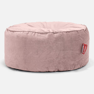 Pouf Design Rond - Velours Rose