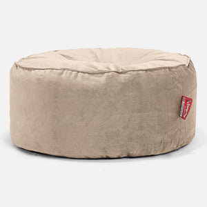 Pouf Design Rond - Velours Vison