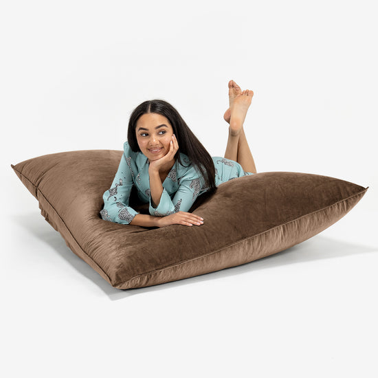 Pouf Géant XXL - Velours Espresso 03