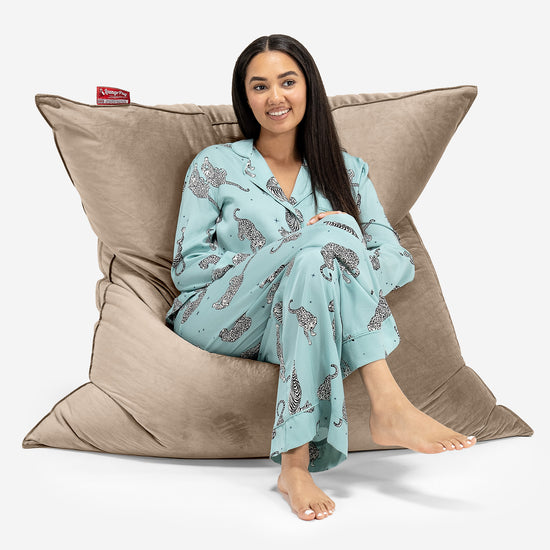 Pouf Géant XXL - Velours Vison 02