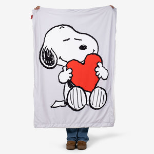 Snoopy Plaid / Couverture - Cœur