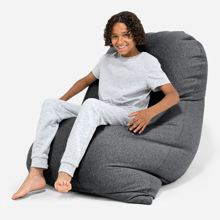 Pouf Grande XL - Coton Élastique Anthracite 03