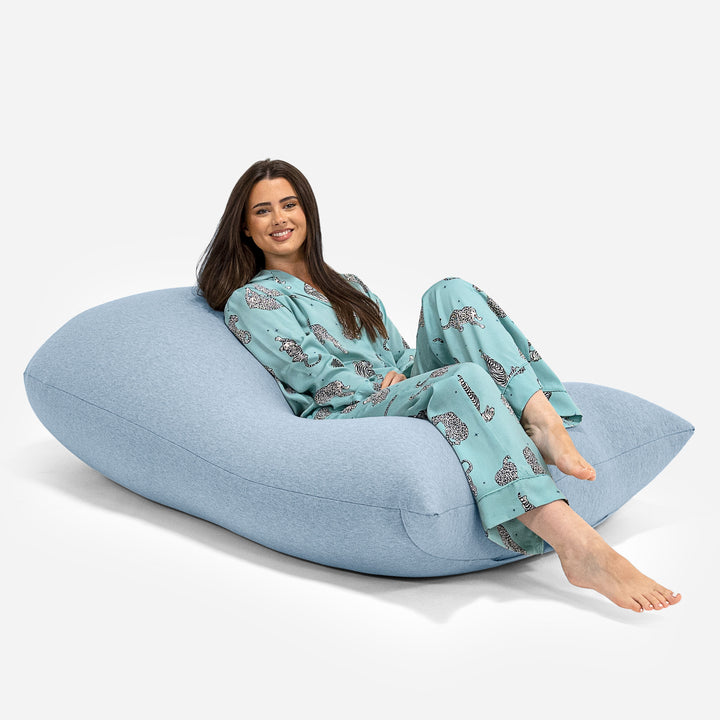 Pouf Grande XL - Coton Élastique Bébé Bleu 01