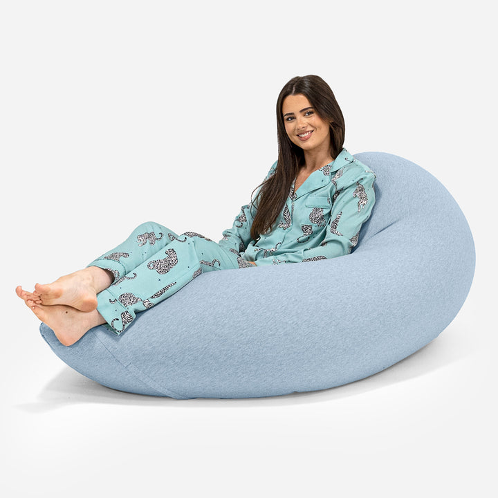 Pouf Grande XL - Coton Élastique Bébé Bleu 02