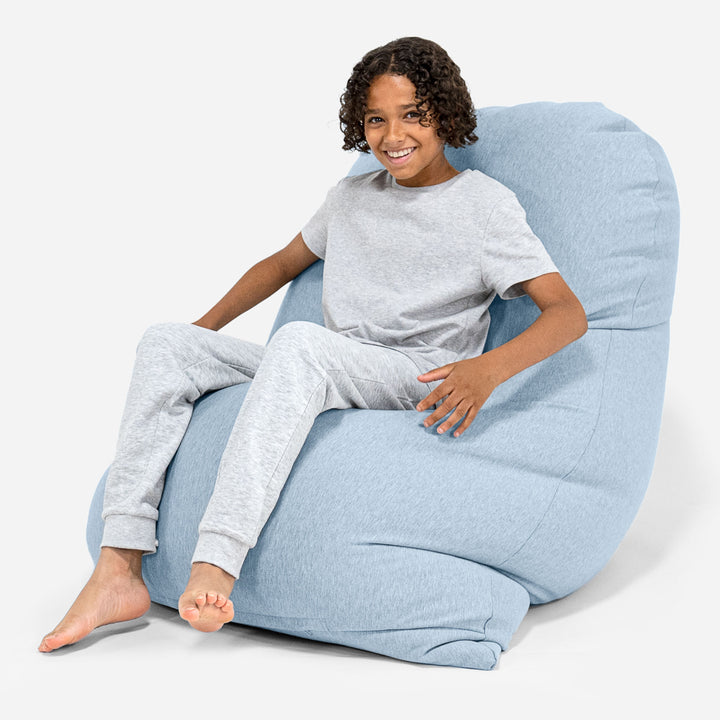 Pouf Grande XL - Coton Élastique Bébé Bleu 03