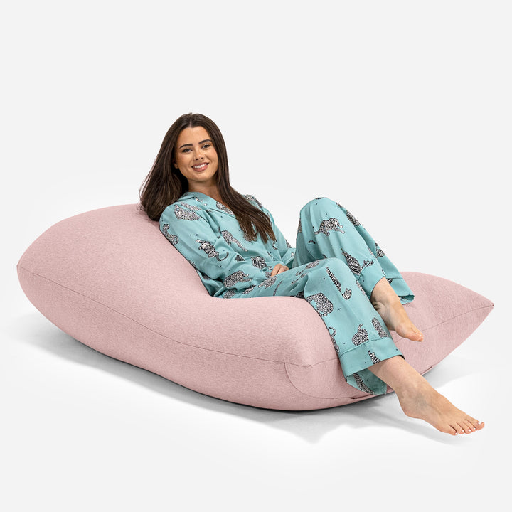 Pouf Grande XL - Coton Élastique Bébé Rose 01