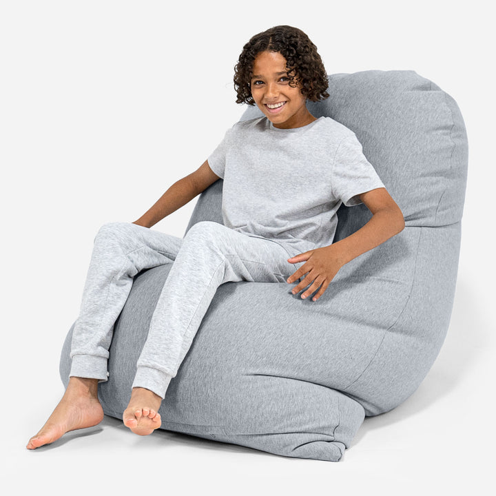 Pouf Grande XL - Coton Élastique Gris clair 03