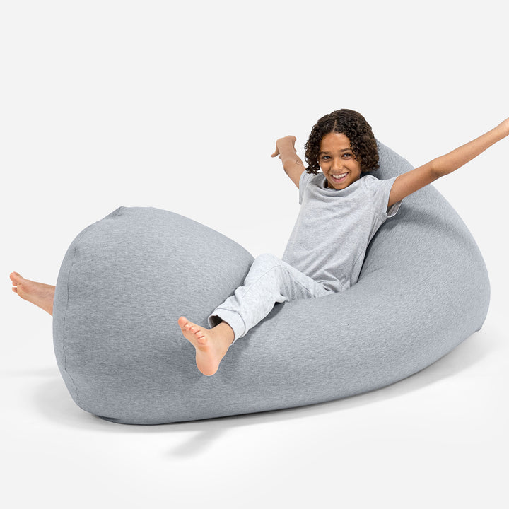 Pouf Grande XL - Coton Élastique Gris clair 05