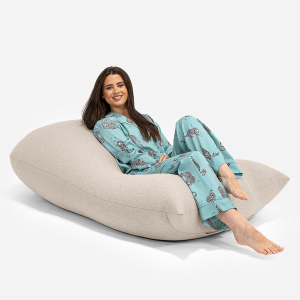 Pouf Grande XL - Coton Élastique Vison 01