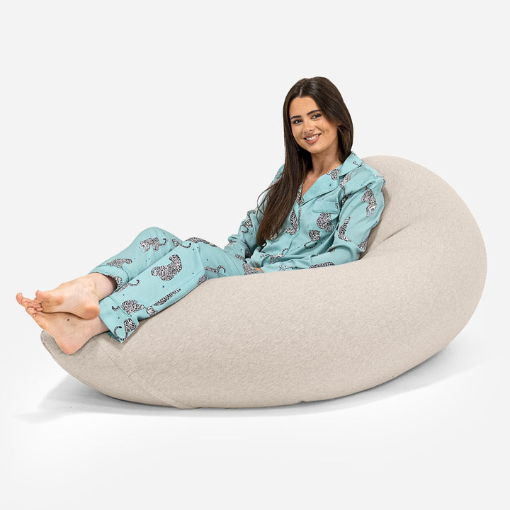 Pouf Grande XL - Coton Élastique Vison 02