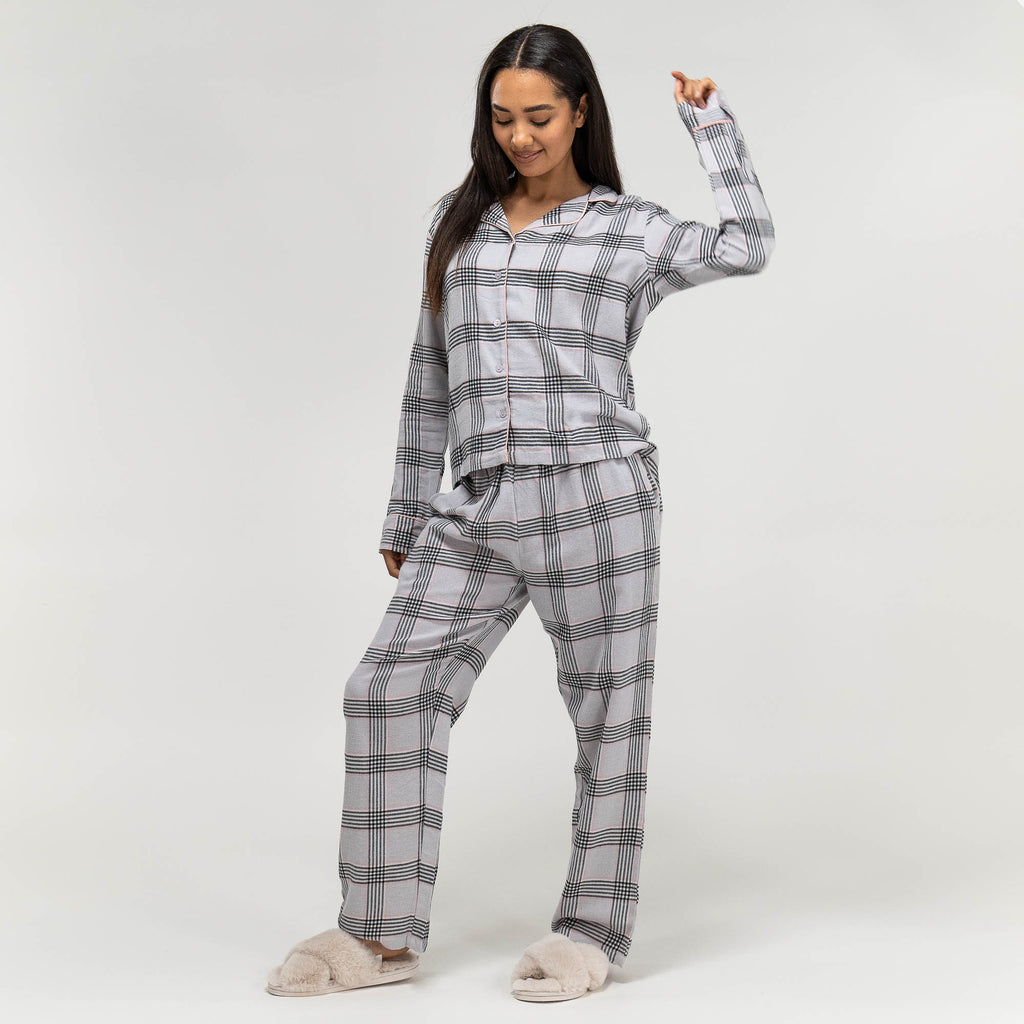 Pyjama en Coton à Carreaux pour Femmes 03