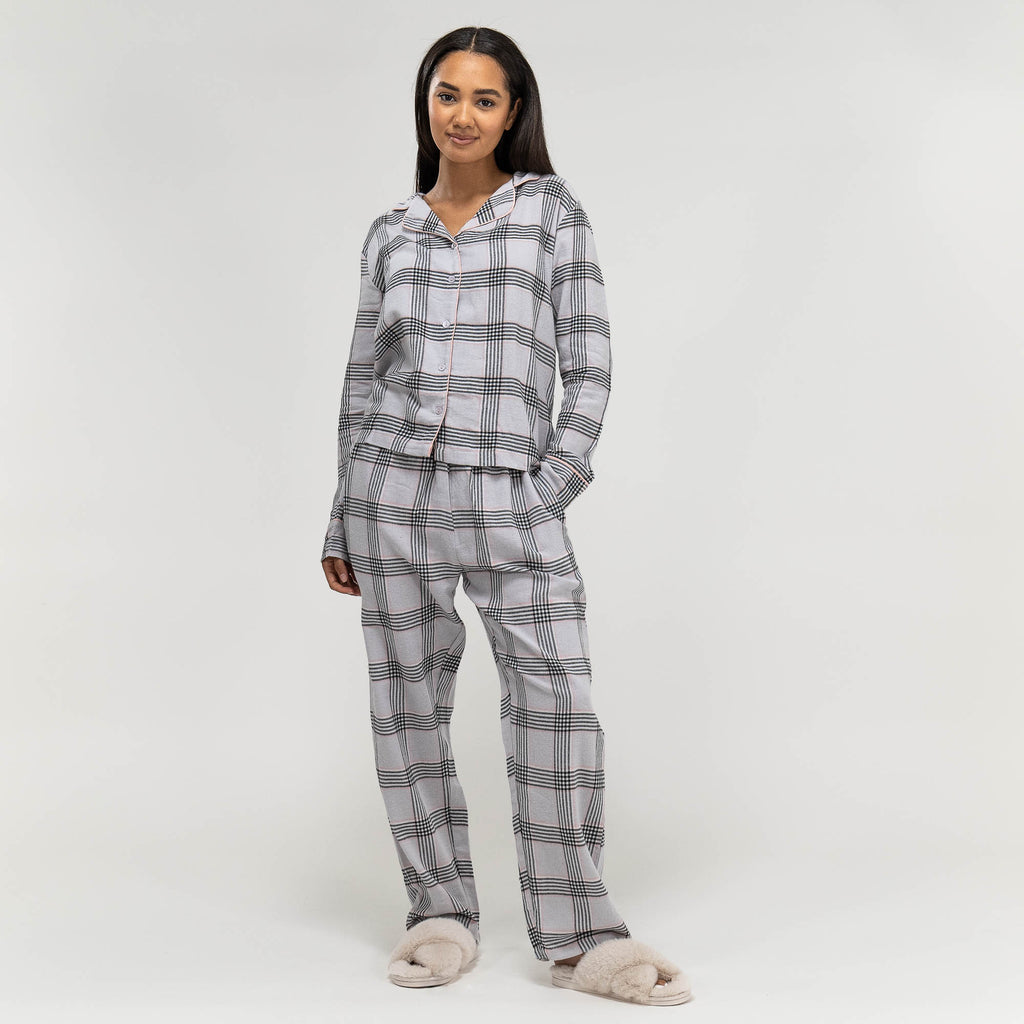 Pyjama en Coton à Carreaux pour Femmes 04