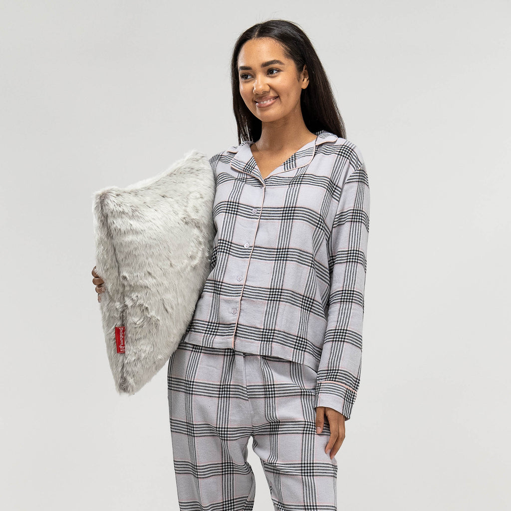 Pyjama en Coton à Carreaux pour Femmes 05
