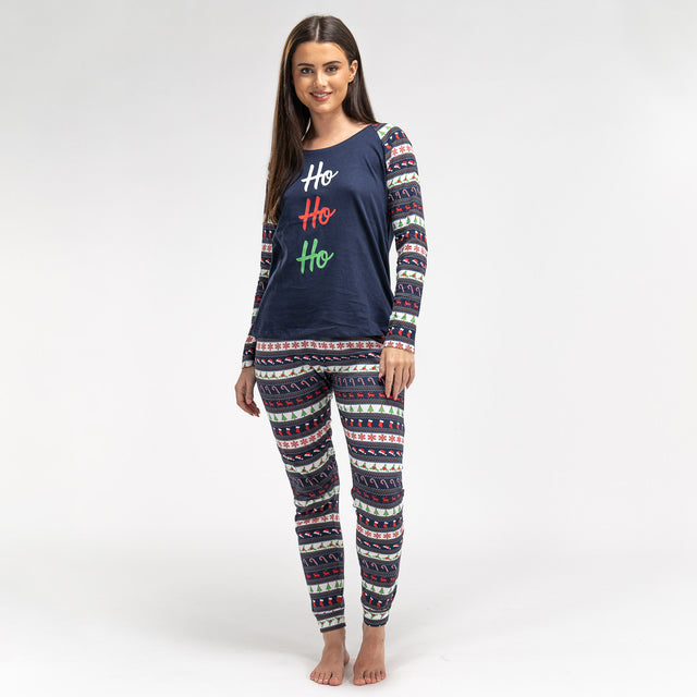Pyjama en Jersey Imprimé de Noël pour Femmes 01