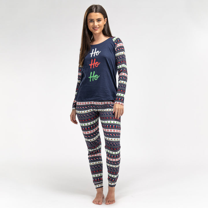 Pyjama en Jersey Imprimé de Noël pour Femmes 01
