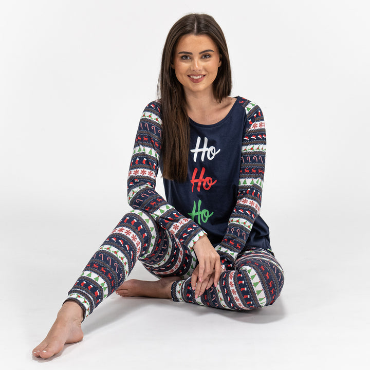 Pyjama en Jersey Imprimé de Noël pour Femmes 04