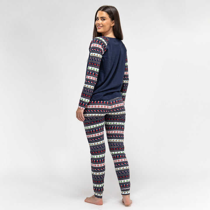 Pyjama en Jersey Imprimé de Noël pour Femmes 05